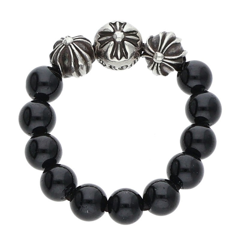 Chrome Hearts BEAD RING Silver Elastic Ring Size ONE SIZE