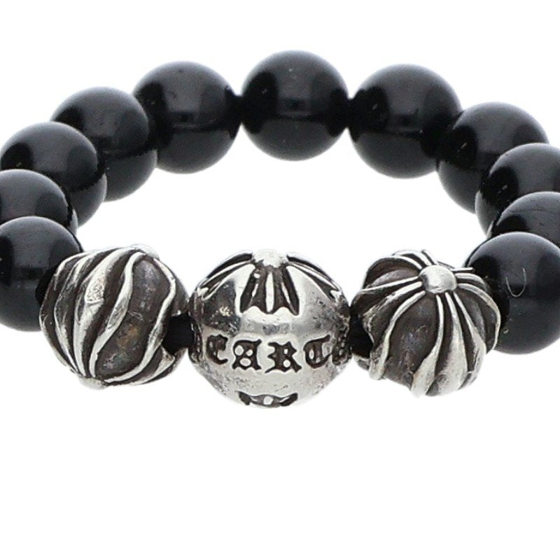 Chrome Hearts BEAD RING Silver Elastic Ring Size ONE SIZE