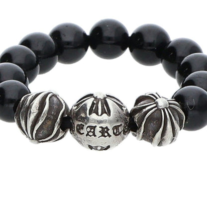 Chrome Hearts BEAD RING Silver Elastic Ring Size ONE SIZE