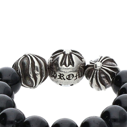 Chrome Hearts BEAD RING Silver Elastic Ring Size ONE SIZE