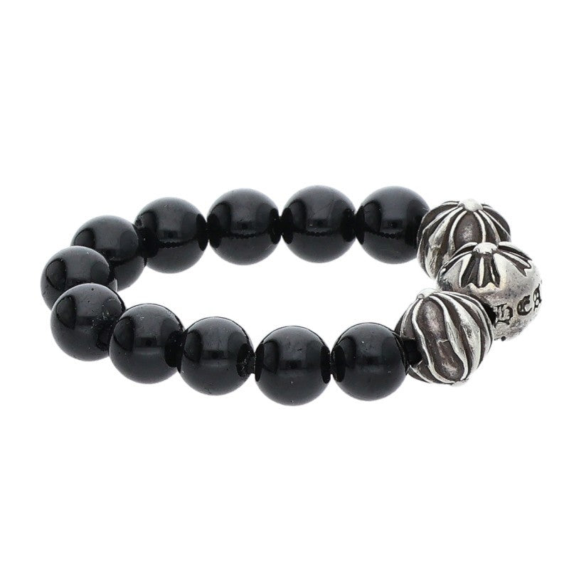 Chrome Hearts BEAD RING Silver Elastic Ring Size ONE SIZE