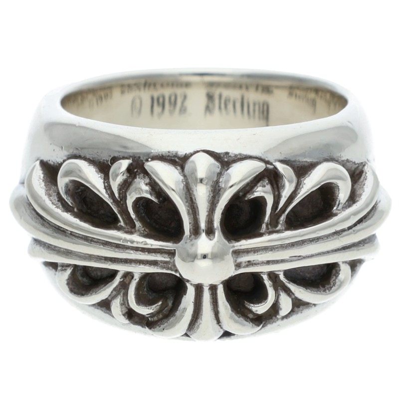 Chrome Hearts FLRL CRS Floral Silver Ring Size ONE SIZE