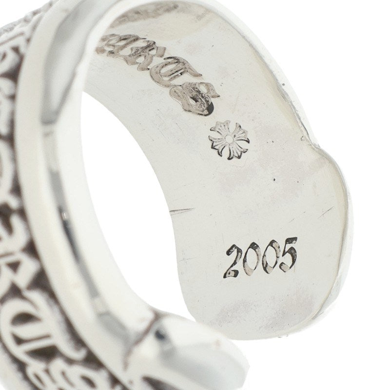 Chrome Hearts SM SCROLL LABEL 925 Silver Ring Size ONE SIZE