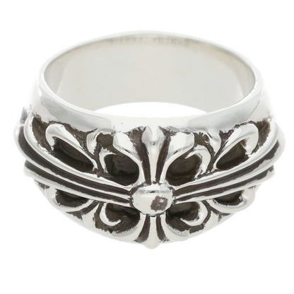 Chrome Hearts FLRL CRS Floral Cross Silver Ring Size 18.5
