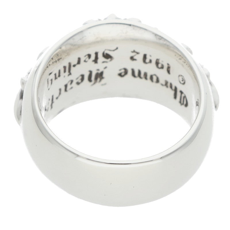 Chrome Hearts FLRL CRS Floral Cross Silver Ring Size 18.5