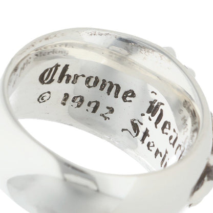 Chrome Hearts FLRL CRS Floral Cross Silver Ring Size 18.5