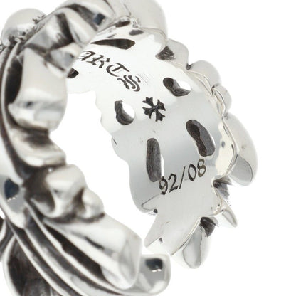Chrome Hearts DBL FLRL CRS 925 Silver Ring Size 22.5