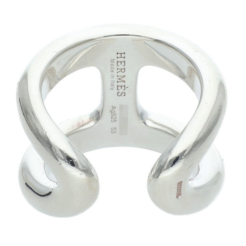 HERMES Osmose GM 925 Silver Ring Size 53