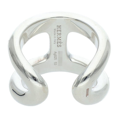 HERMES Osmose GM 925 Silver Ring Size 53