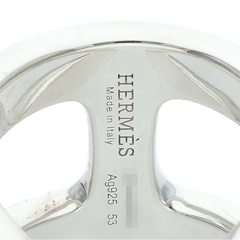 HERMES Osmose GM 925 Silver Ring Size 53