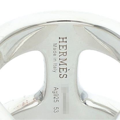 HERMES Osmose GM 925 Silver Ring Size 53