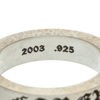 Chrome Hearts 925 6mm Spacer Forever Silver Ring Size 26.5