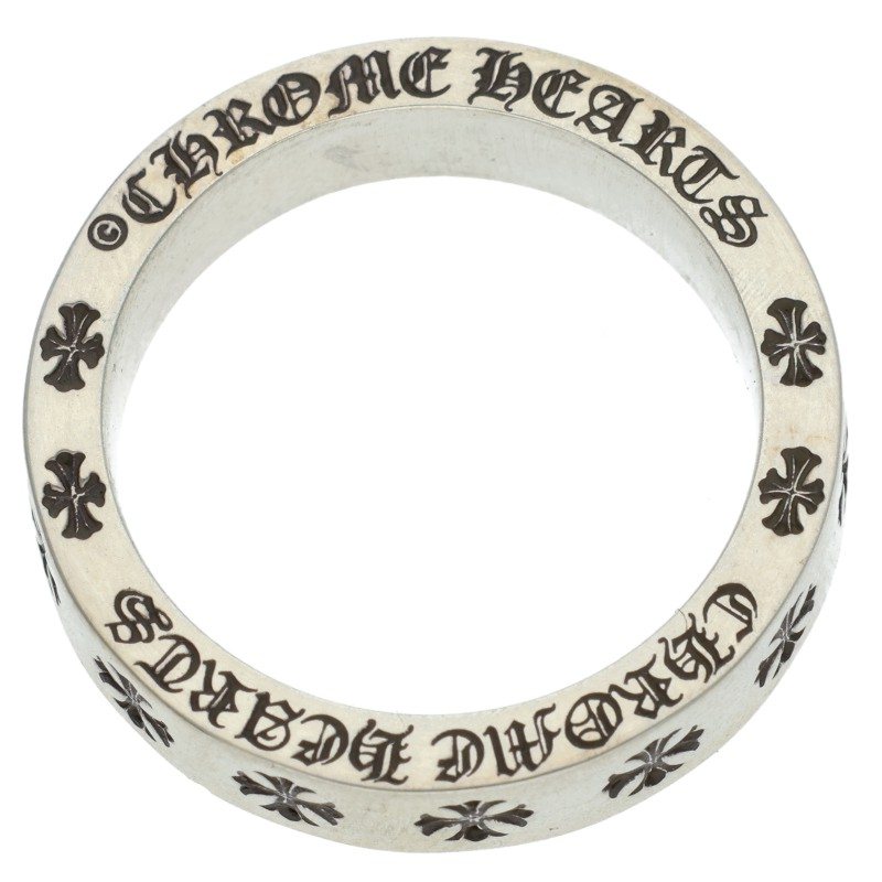 Chrome Hearts 925 6mm Spacer Forever Silver Ring Size 26.5