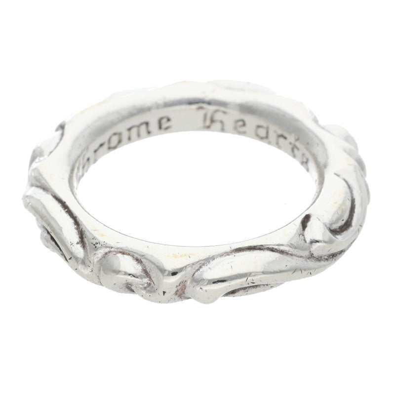 Chrome Hearts SCRL BAND 925 Silver Ring Size ONE SIZE