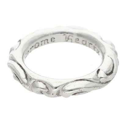 Chrome Hearts SCRL BAND 925 Silver Ring Size ONE SIZE