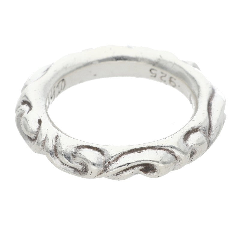 Chrome Hearts SCRL BAND 925 Silver Ring Size ONE SIZE