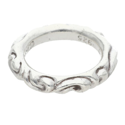Chrome Hearts SCRL BAND 925 Silver Ring Size ONE SIZE