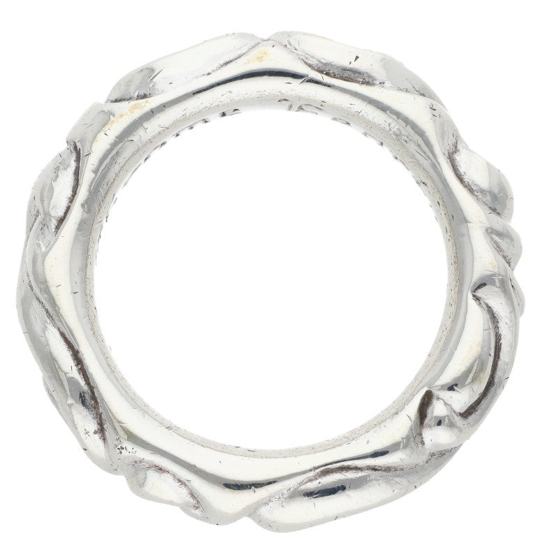Chrome Hearts SCRL BAND 925 Silver Ring Size ONE SIZE
