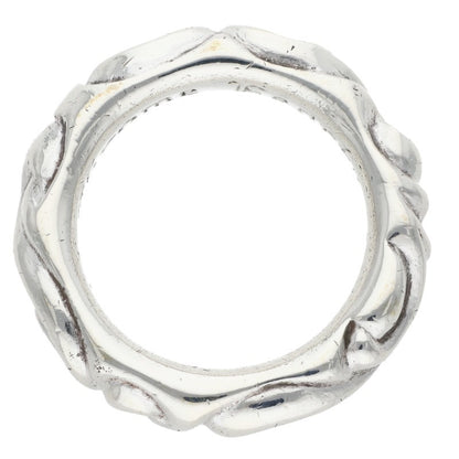 Chrome Hearts SCRL BAND 925 Silver Ring Size ONE SIZE