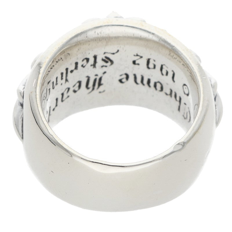 Chrome Hearts FLRL CRS Floral Cross Silver Ring Size 10.5