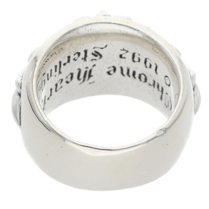 Chrome Hearts FLRL CRS Floral Cross Silver Ring Size 10.5