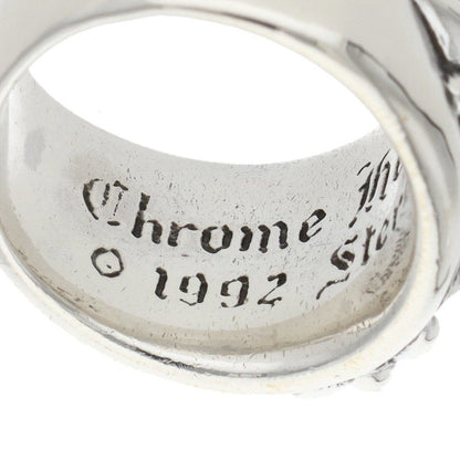 Chrome Hearts FLRL CRS Floral Cross Silver Ring Size 10.5