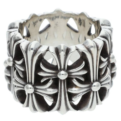Chrome Hearts CEMETERY Cross Silver Ring Size JP 23.5