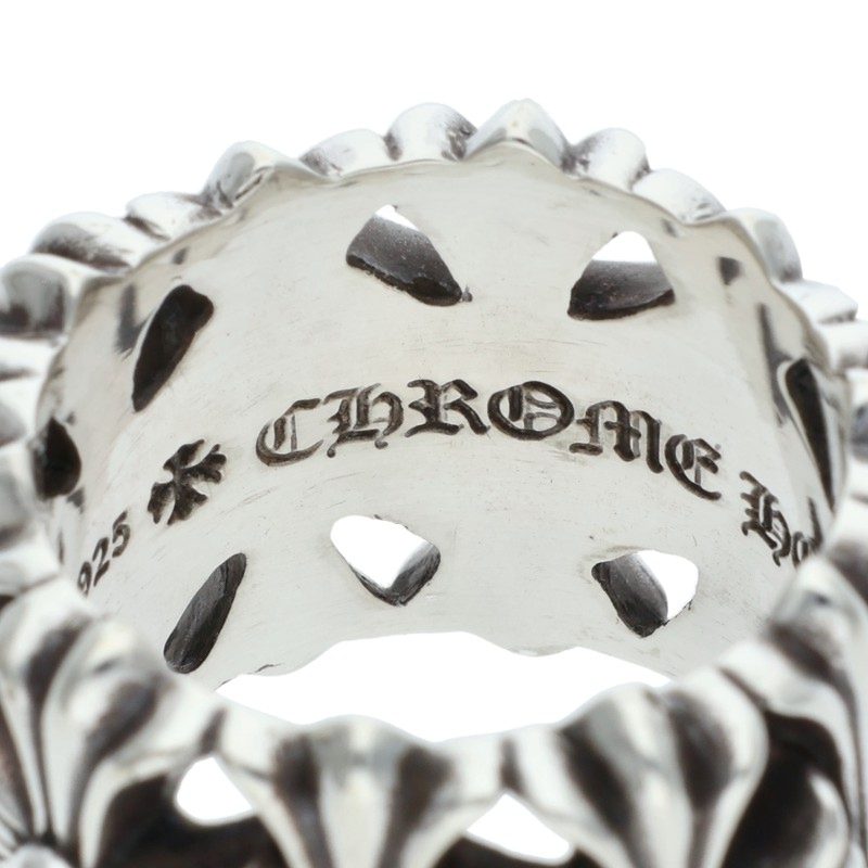 Chrome Hearts CEMETERY Cross Silver Ring Size JP 23.5