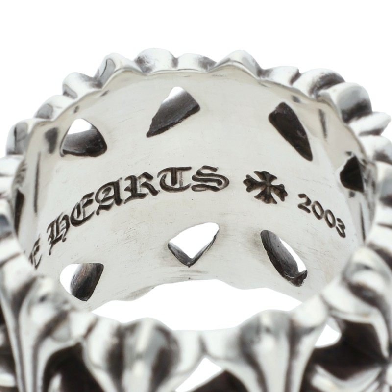 Chrome Hearts CEMETERY Cross Silver Ring Size JP 23.5