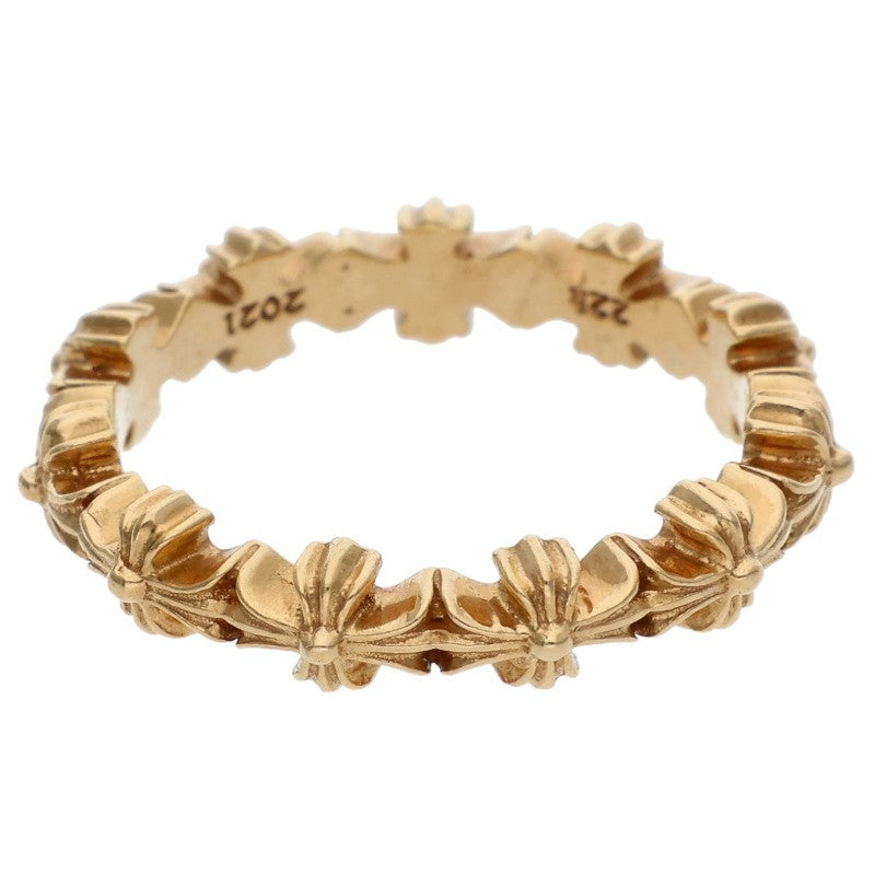 Chrome Hearts 22K Tiny E CH Plus Gold Ring Size ONE SIZE