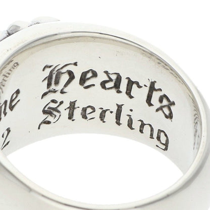 Chrome Hearts FLRL CRS Pave Diamond Silver Ring Size 14.5