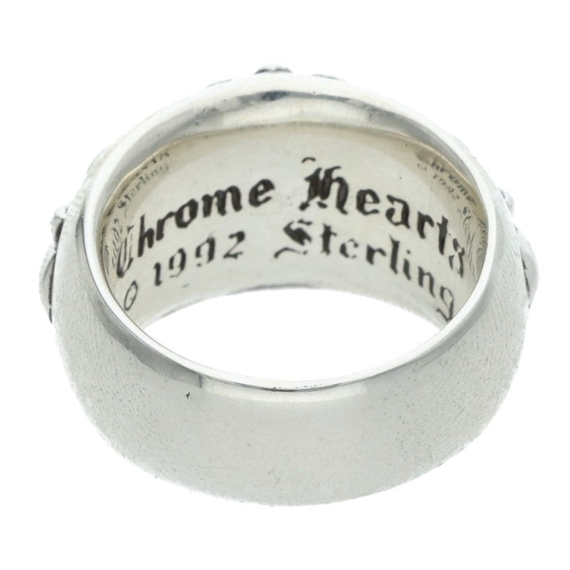 Chrome Hearts FLRL CRS Floral Cross Silver Ring Size JP 16.5