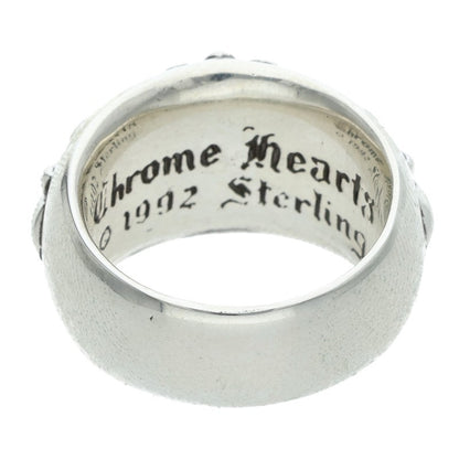 Chrome Hearts FLRL CRS Floral Cross Silver Ring Size JP 16.5