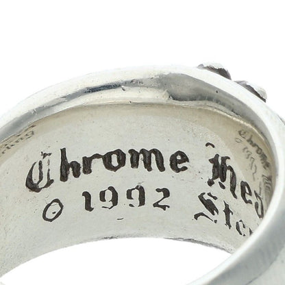 Chrome Hearts FLRL CRS Floral Cross Silver Ring Size JP 16.5