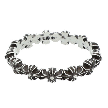Chrome Hearts Tiny E CH Plus Band Silver Ring Size ONE SIZE