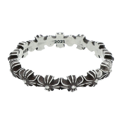 Chrome Hearts Tiny E CH Plus Band Silver Ring Size ONE SIZE
