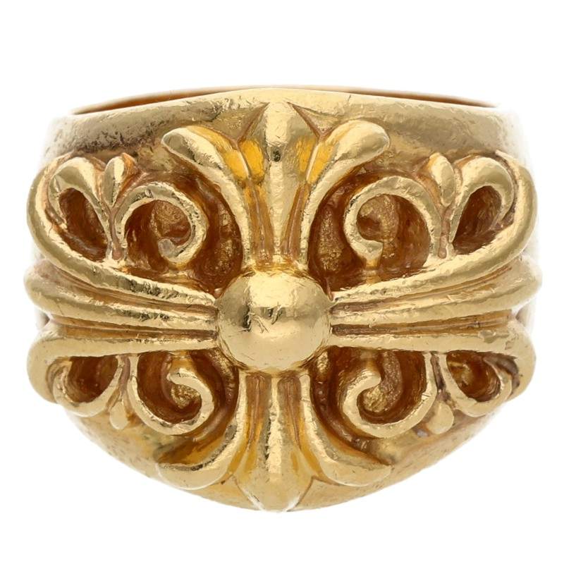 Chrome Hearts 22K Keeper Gold Ring Size ONE SIZE