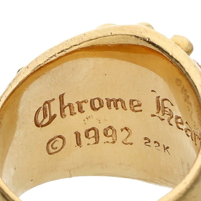 Chrome Hearts 22K Keeper Gold Ring Size ONE SIZE
