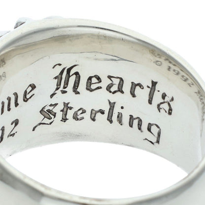 Chrome Hearts Floral Cross 1 Diamond Silver Ring Size 17.5