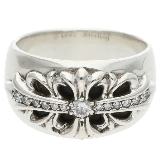 Chrome Hearts Floral Cross PAVE Diamond Ring Size ONE SIZE