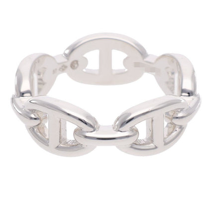 HERMES Chaine d'Ancre Enchainee PM Silver Ring Size 57