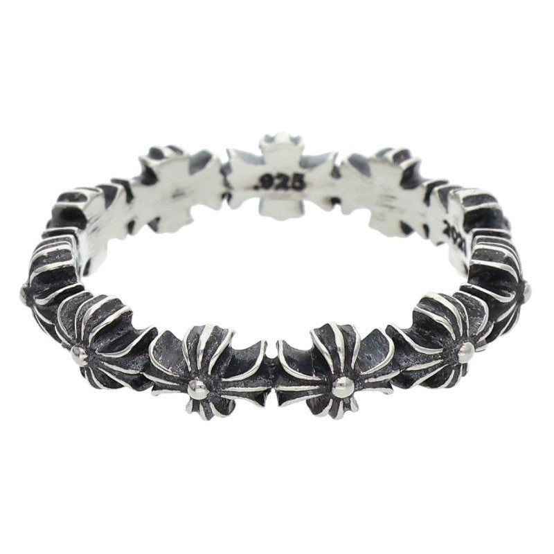 Chrome Hearts TINY E CH PLS BAND Silver Ring Size JP 9