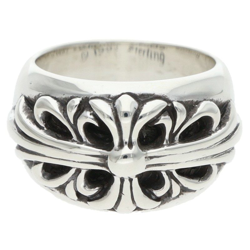 Chrome Hearts FLRL CRS Sterling Silver Ring Size 12.5