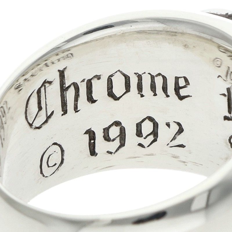 Chrome Hearts FLRL CRS Sterling Silver Ring Size 12.5