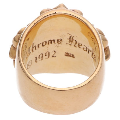 Chrome Hearts 22K Keeper Pave Gold Ring Size ONE SIZE