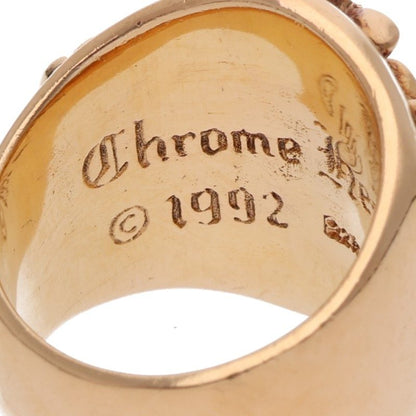 Chrome Hearts 22K Keeper Pave Gold Ring Size ONE SIZE