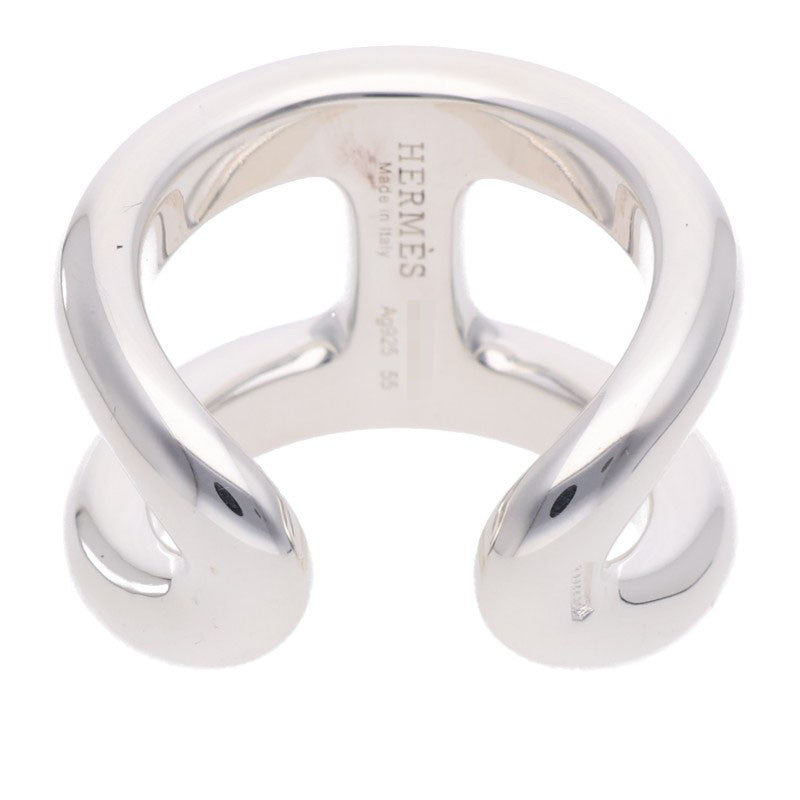 HERMES Osmose GM Sterling Silver Ring Size 55