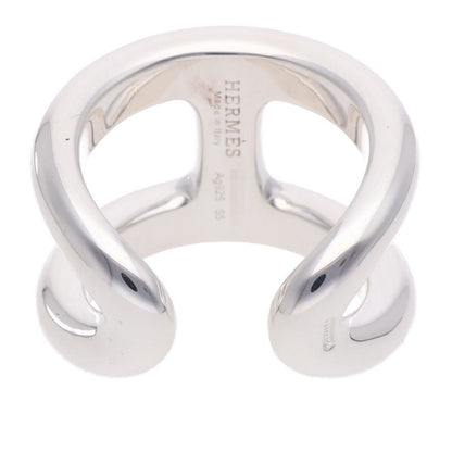 HERMES Osmose GM Sterling Silver Ring Size 55