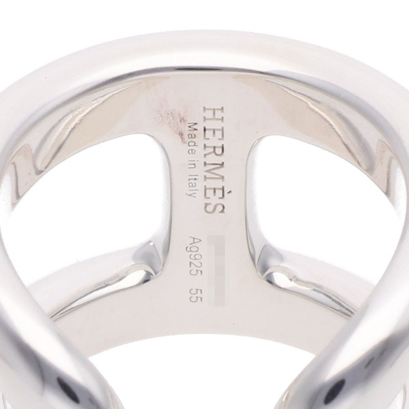 HERMES Osmose GM Sterling Silver Ring Size 55