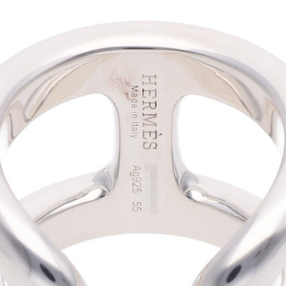 HERMES Osmose GM Sterling Silver Ring Size 55
